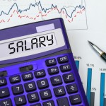 salary concept displayed on calculator